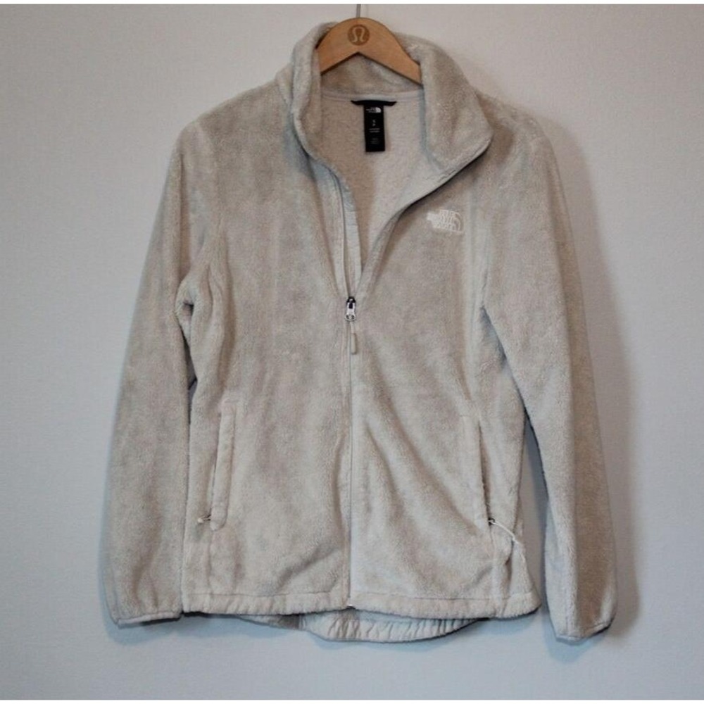 The North Face Osito Fleece Full Zip Jacket Cream Beige Small Cozy Sherpa Teddy - Picture 11 of 11